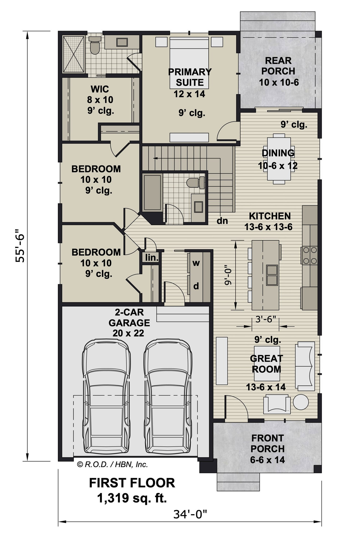 Modern House Plan - Hudson 28865 - 1st Floor Plan
