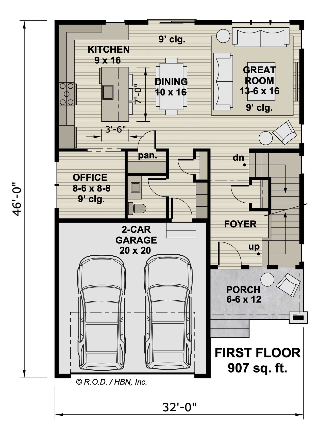 Craftsman House Plan - Chesterfield 91794 - 1st Floor Plan