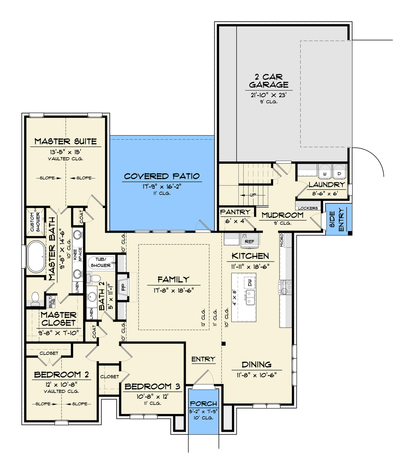 Tudor House Plan - Madison 46898 - 1st Floor Plan