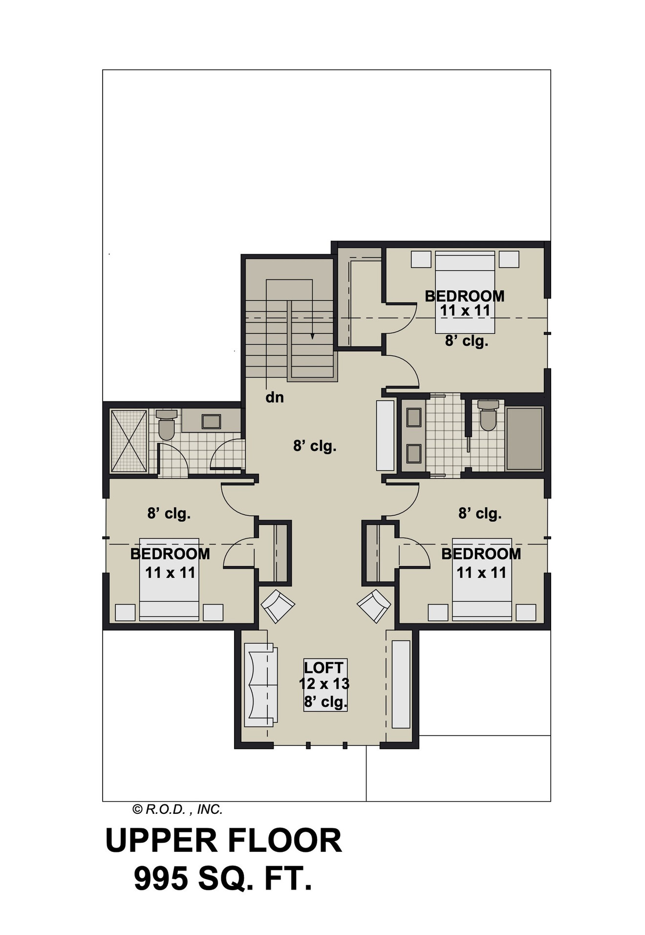 Farmhouse House Plan - Evelyn 79674 - 2nd Floor Plan