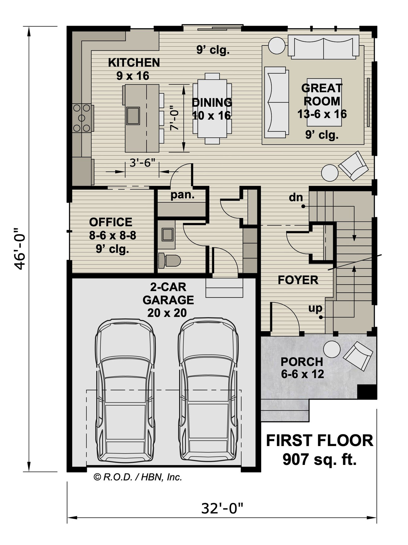 Modern House Plan - Garnette 89778 - 1st Floor Plan