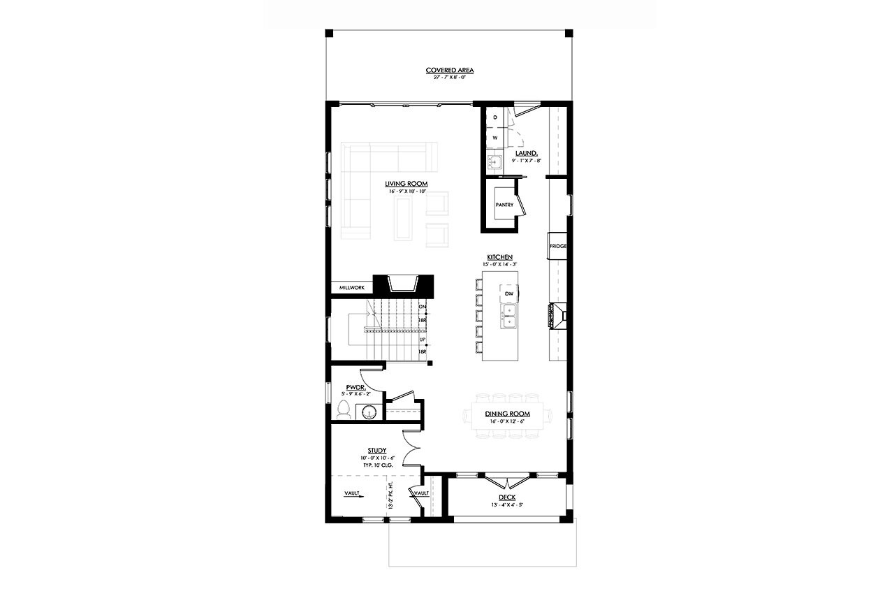 Farmhouse House Plan - Arlington 96647 - 1st Floor Plan
