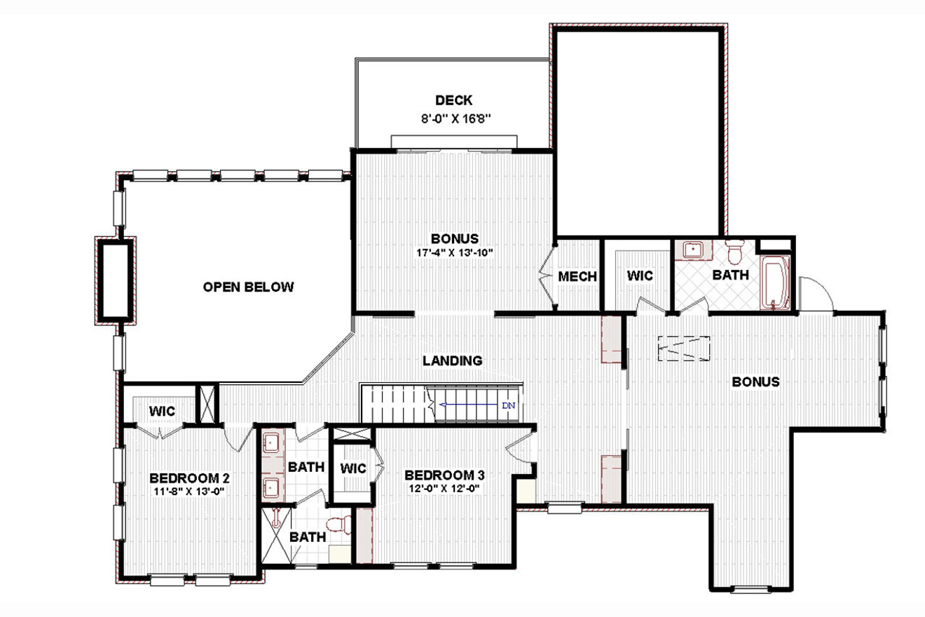 Secondary Image - Contemporary House Plan - Joel 84850 - 2nd Floor Plan