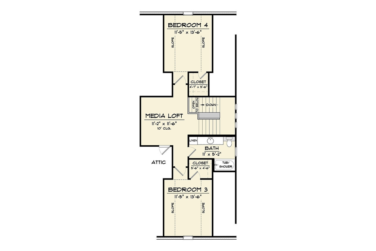 Secondary Image - European House Plan - Olivia 73794 - 2nd Floor Plan