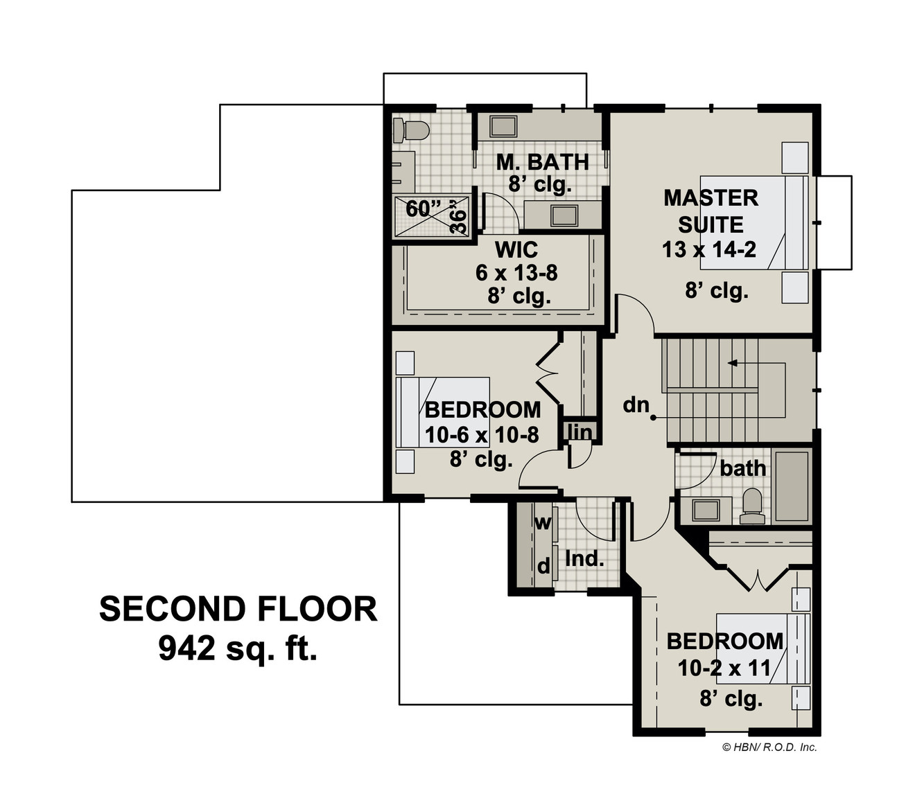 Craftsman House Plan - Pineview 85840 - 2nd Floor Plan