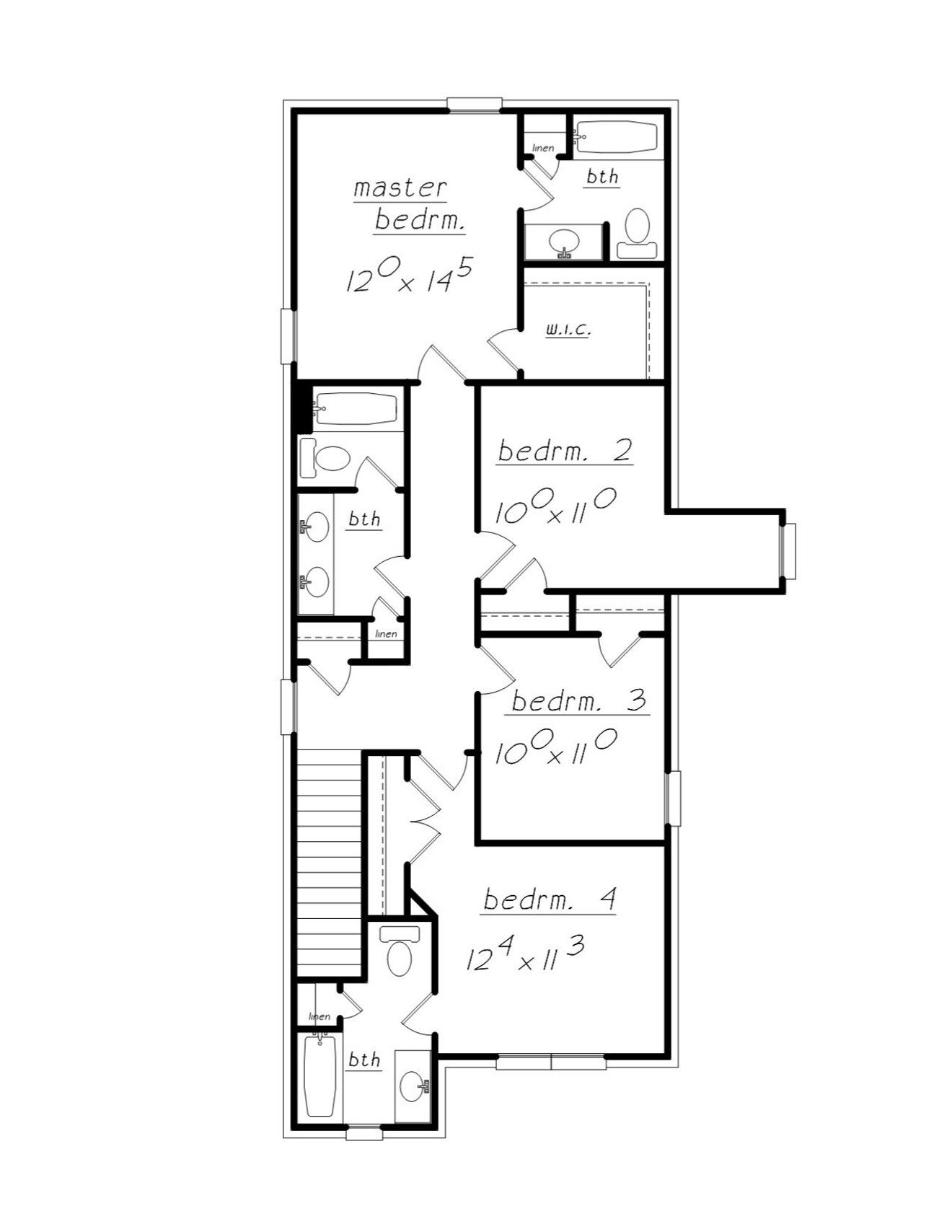 Secondary Image - Traditional House Plan - 58446 - 2nd Floor Plan