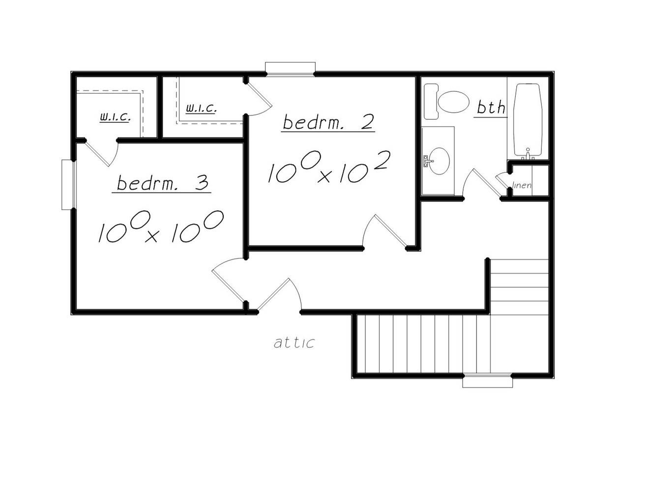 Cottage House Plan - 59760 - 2nd Floor Plan