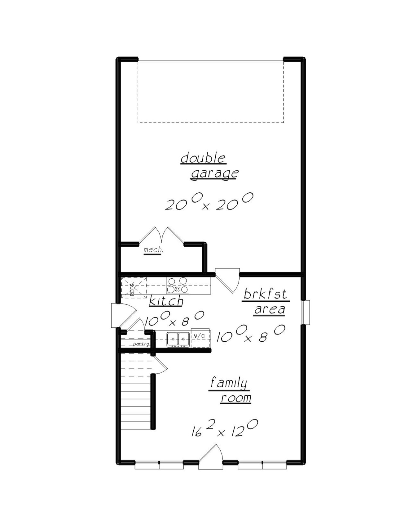 Craftsman House Plan - 78689 - 1st Floor Plan