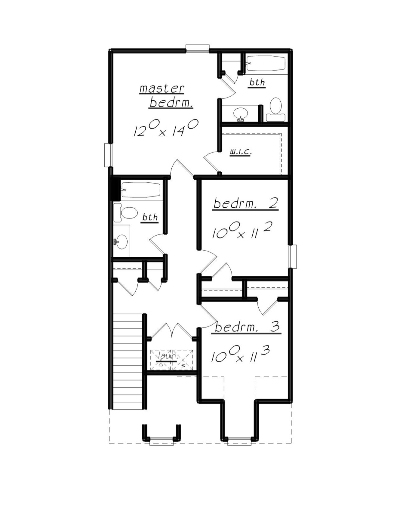 Secondary Image - Craftsman House Plan - 78689 - 2nd Floor Plan