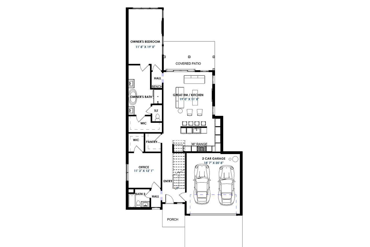Contemporary House Plan - 81308 - 1st Floor Plan