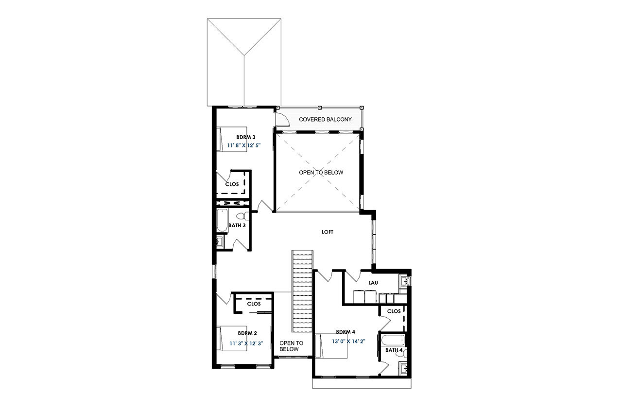 Contemporary House Plan - 81308 - 2nd Floor Plan