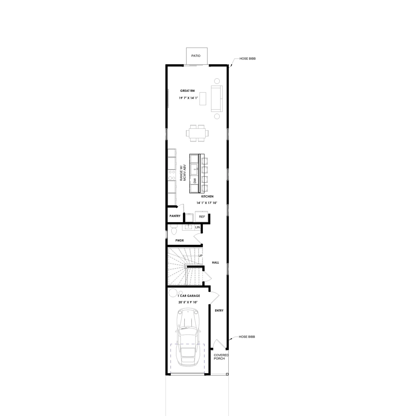 Modern House Plan - 71998 - 1st Floor Plan