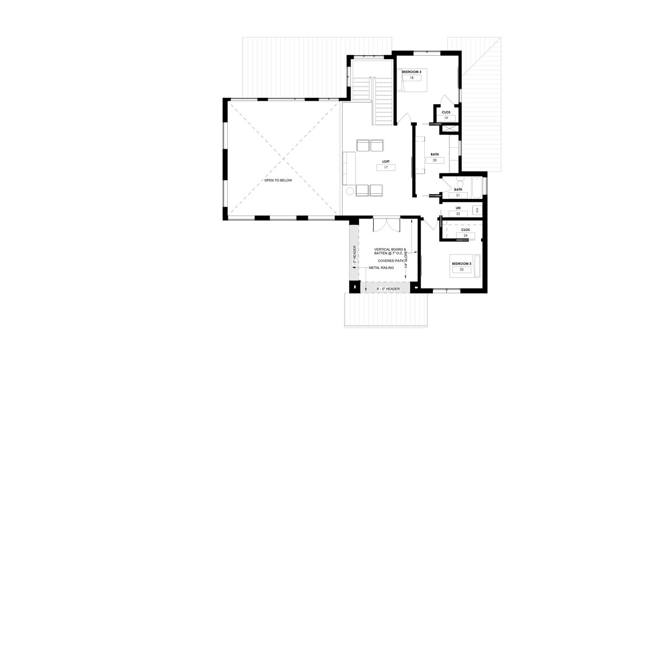 Secondary Image - Modern House Plan - 40335 - 2nd Floor Plan