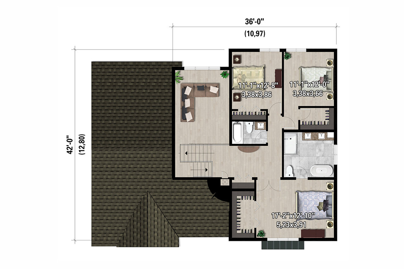 Secondary Image - Farmhouse House Plan - 27983 - 2nd Floor Plan