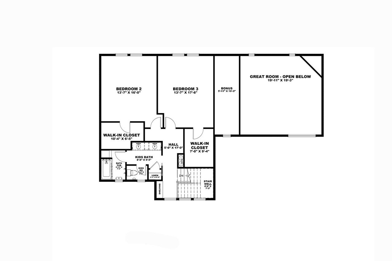 Secondary Image - Prairie House Plan - Prairie Days 15709 - 2nd Floor Plan