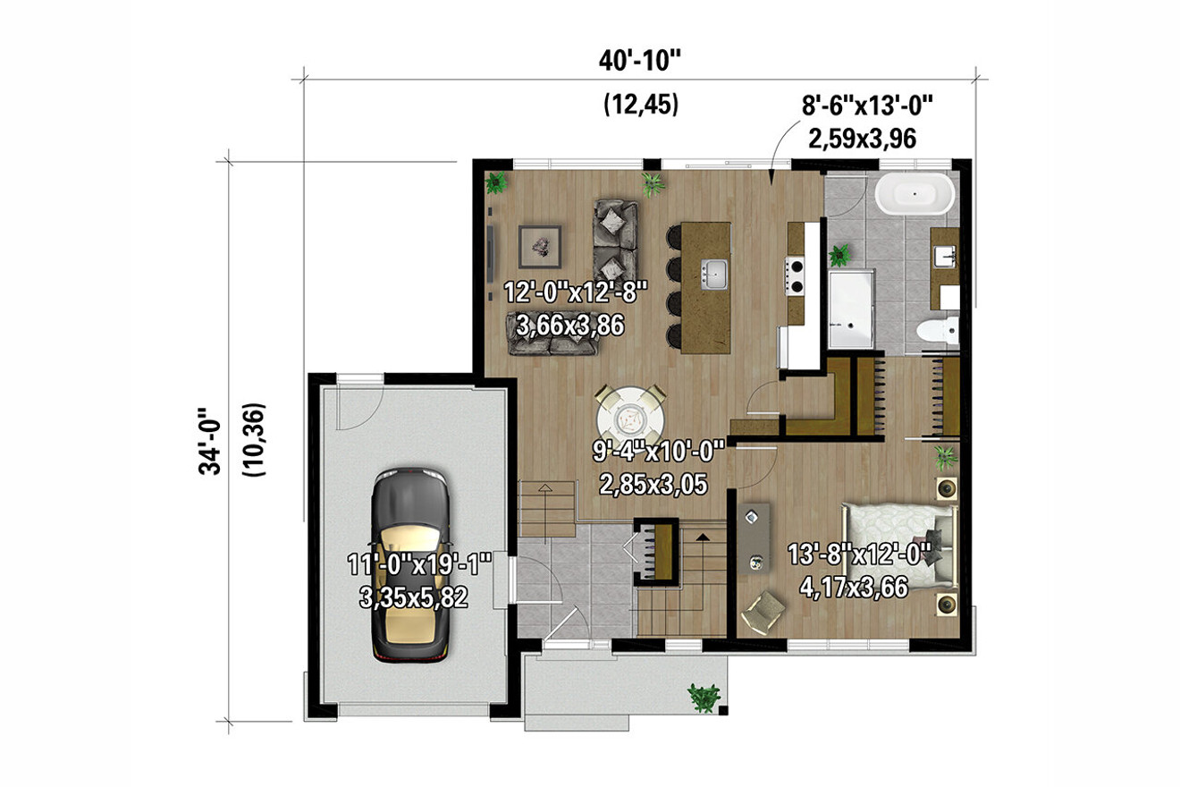 Farmhouse House Plan - 86437 - 1st Floor Plan