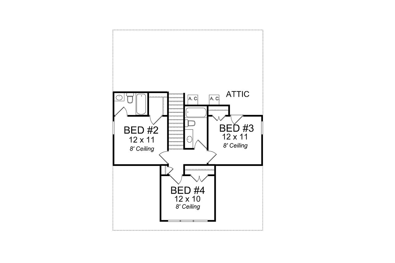 Secondary Image - Bungalow House Plan - Brewton 18747 - 2nd Floor Plan