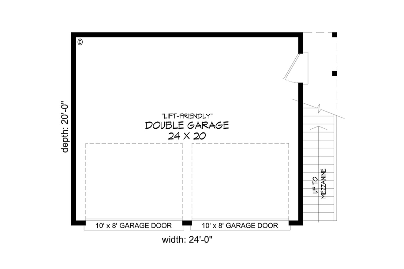 Traditional House Plan - Wesley Garage 30328 - 1st Floor Plan