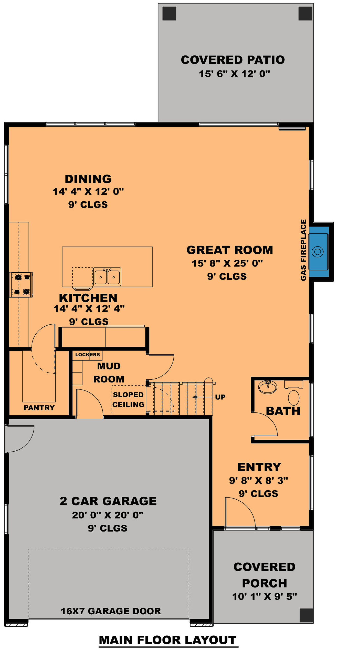 Contemporary House Plan - Lakefront 68194 - 1st Floor Plan