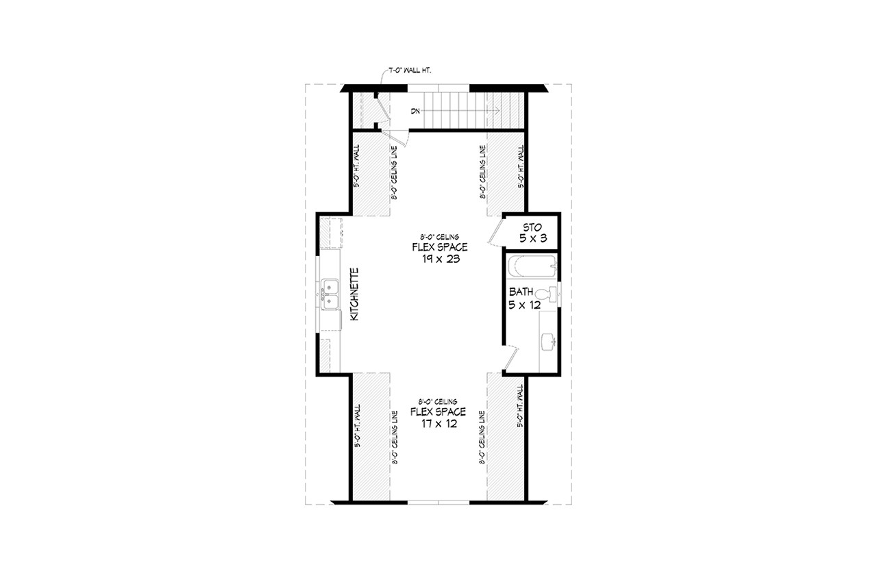 Secondary Image - Colonial House Plan - Wulfenstein Garage 66313 - 2nd Floor Plan