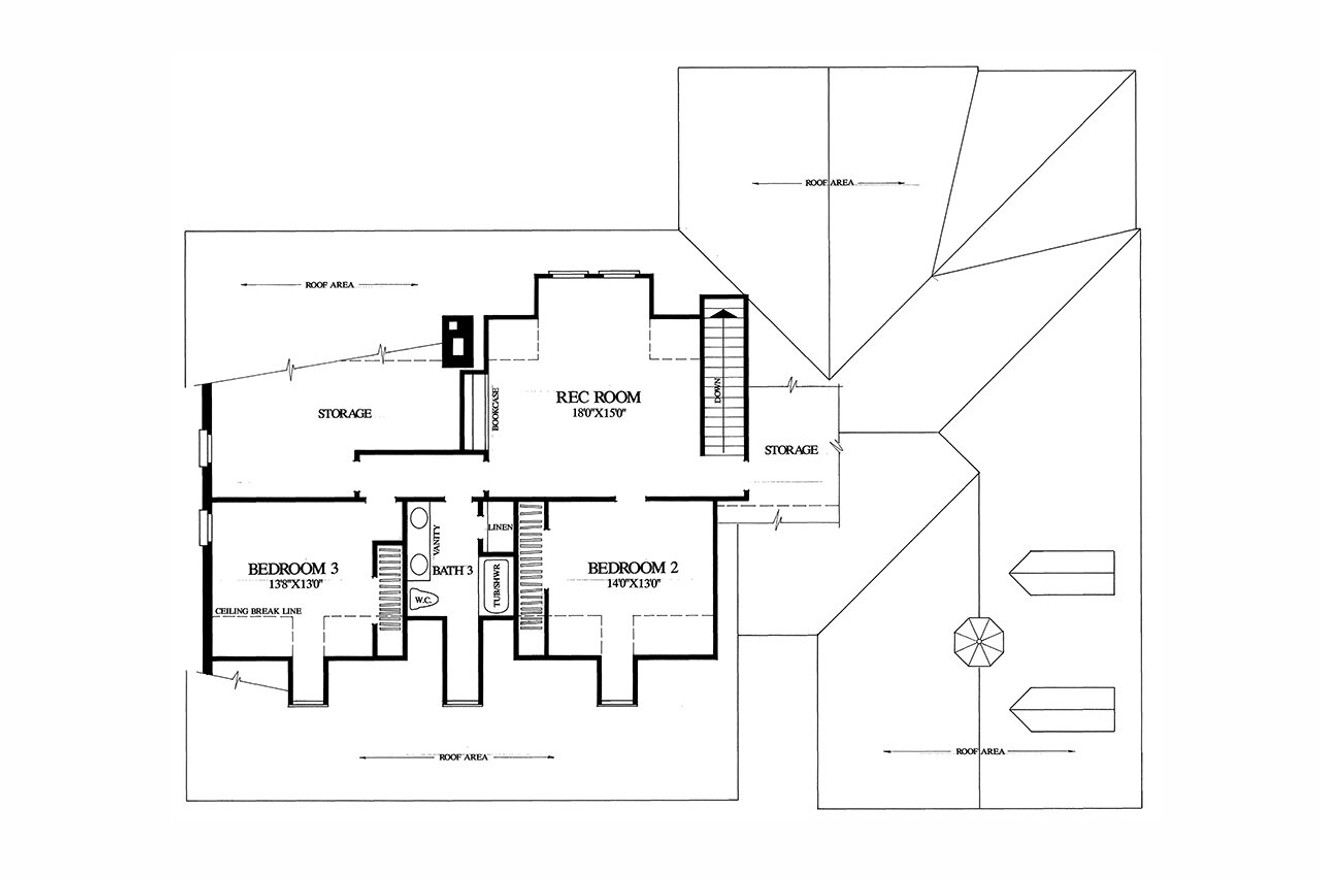 Secondary Image - Southern House Plan - Bay St. Louis 51952 - 2nd Floor Plan