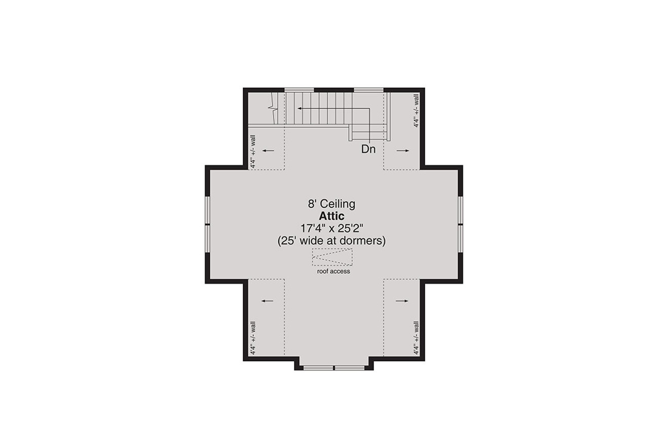 Cottage House Plan - Garage 47755 - 2nd Floor Plan