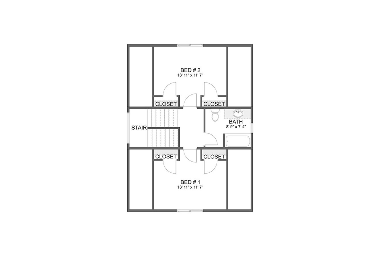 Farmhouse House Plan - Fletcher ADU 91700 - 2nd Floor Plan