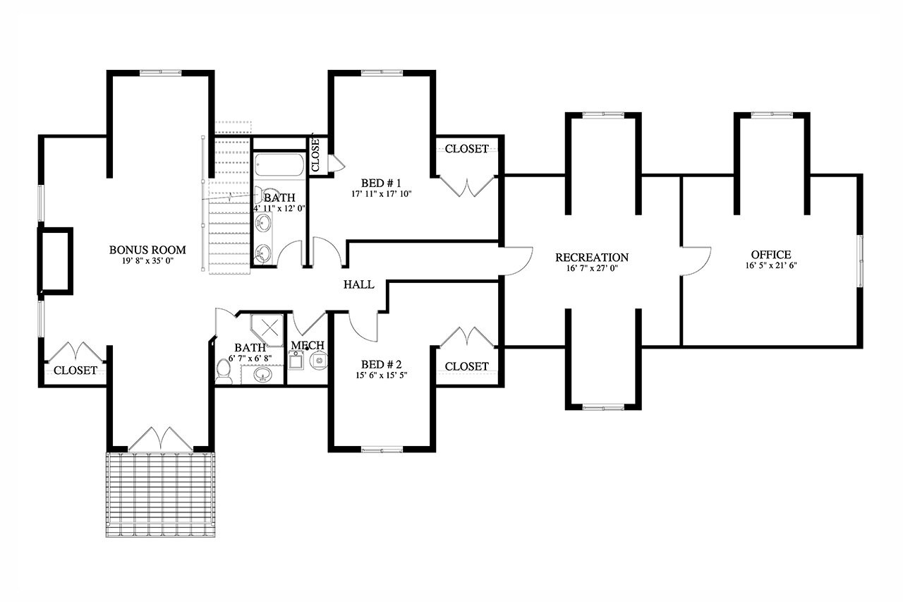 Mountain Rustic House Plan - Lebaron 52647 - 2nd Floor Plan