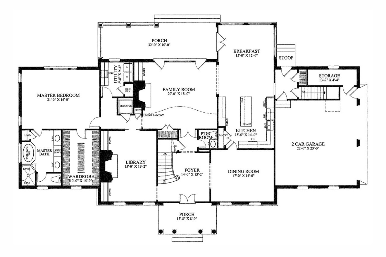 Classic House Plan - Broadlands 88573 - 1st Floor Plan