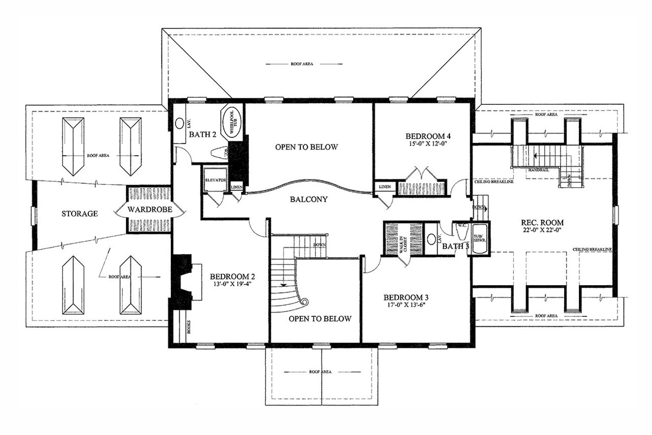 Secondary Image - Classic House Plan - Broadlands 88573 - 2nd Floor Plan
