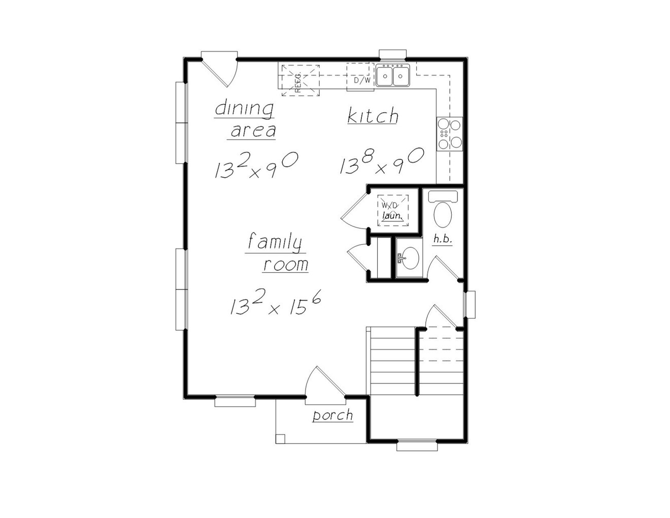 Cottage House Plan - 21345 - 1st Floor Plan