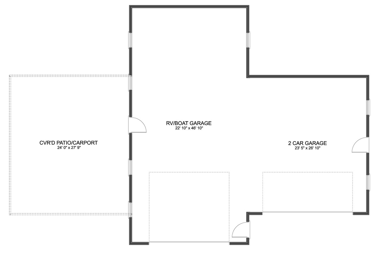 Craftsman House Plan - Monaco Garage 79293 - 1st Floor Plan