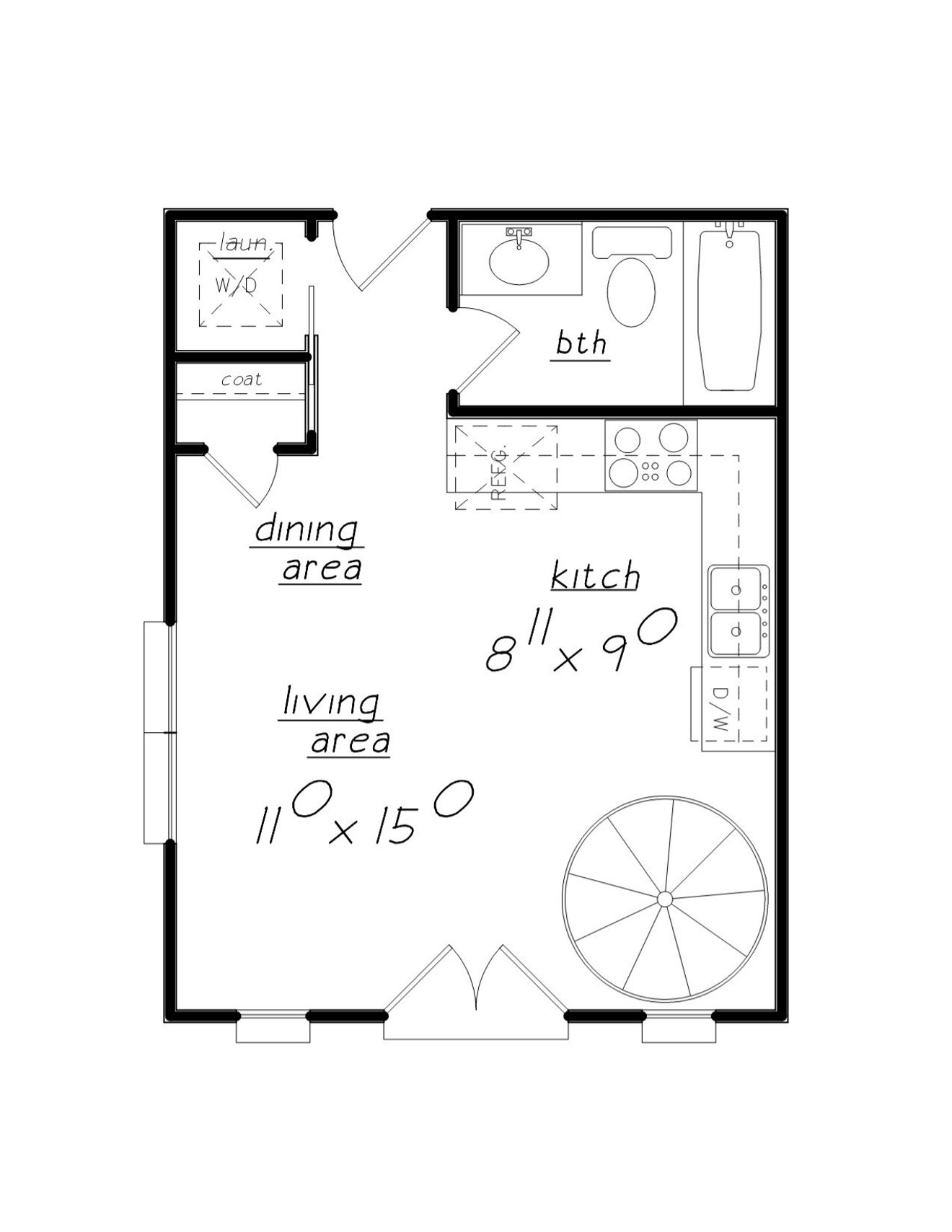 Cottage House Plan - 96305 - 1st Floor Plan