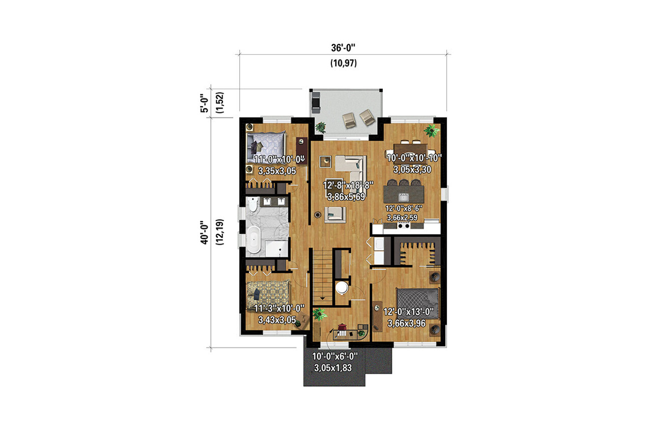 Secondary Image - Farmhouse House Plan - 32039 - 2nd Floor Plan
