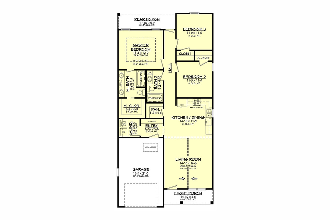 Country House Plan - Adeline 59604 - 1st Floor Plan