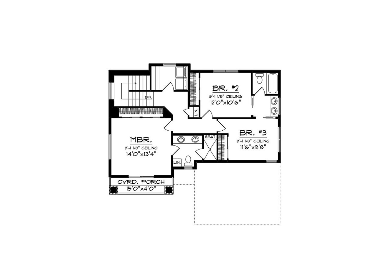 Modern House Plan - 95020 - 2nd Floor Plan