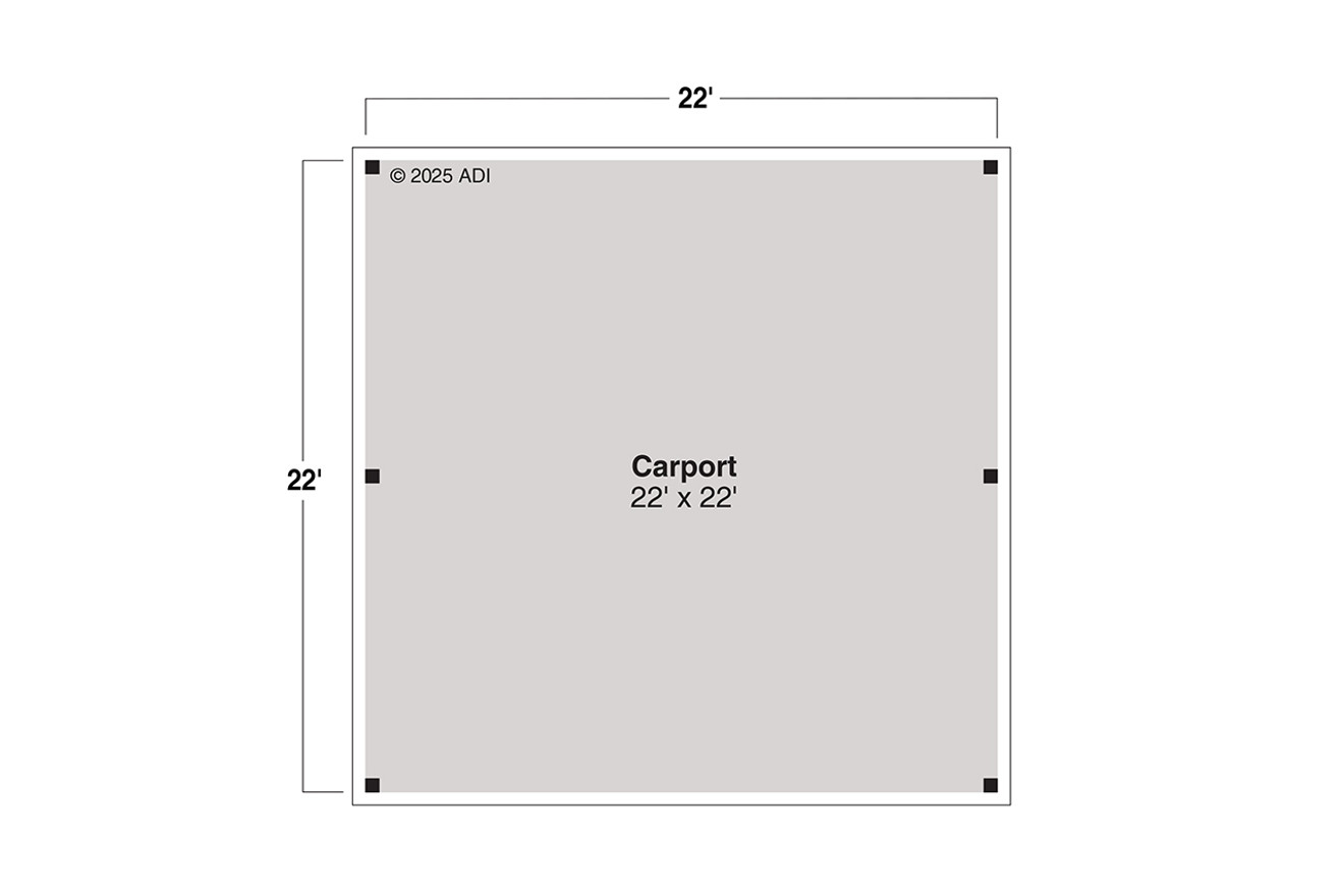Traditional House Plan - Carport 31065 - 1st Floor Plan
