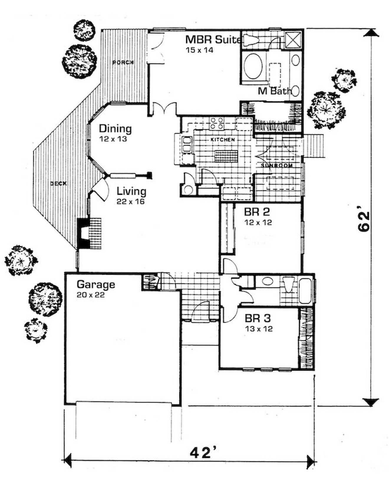 Traditional House Plan - Sturwyck 73418 - 1st Floor Plan