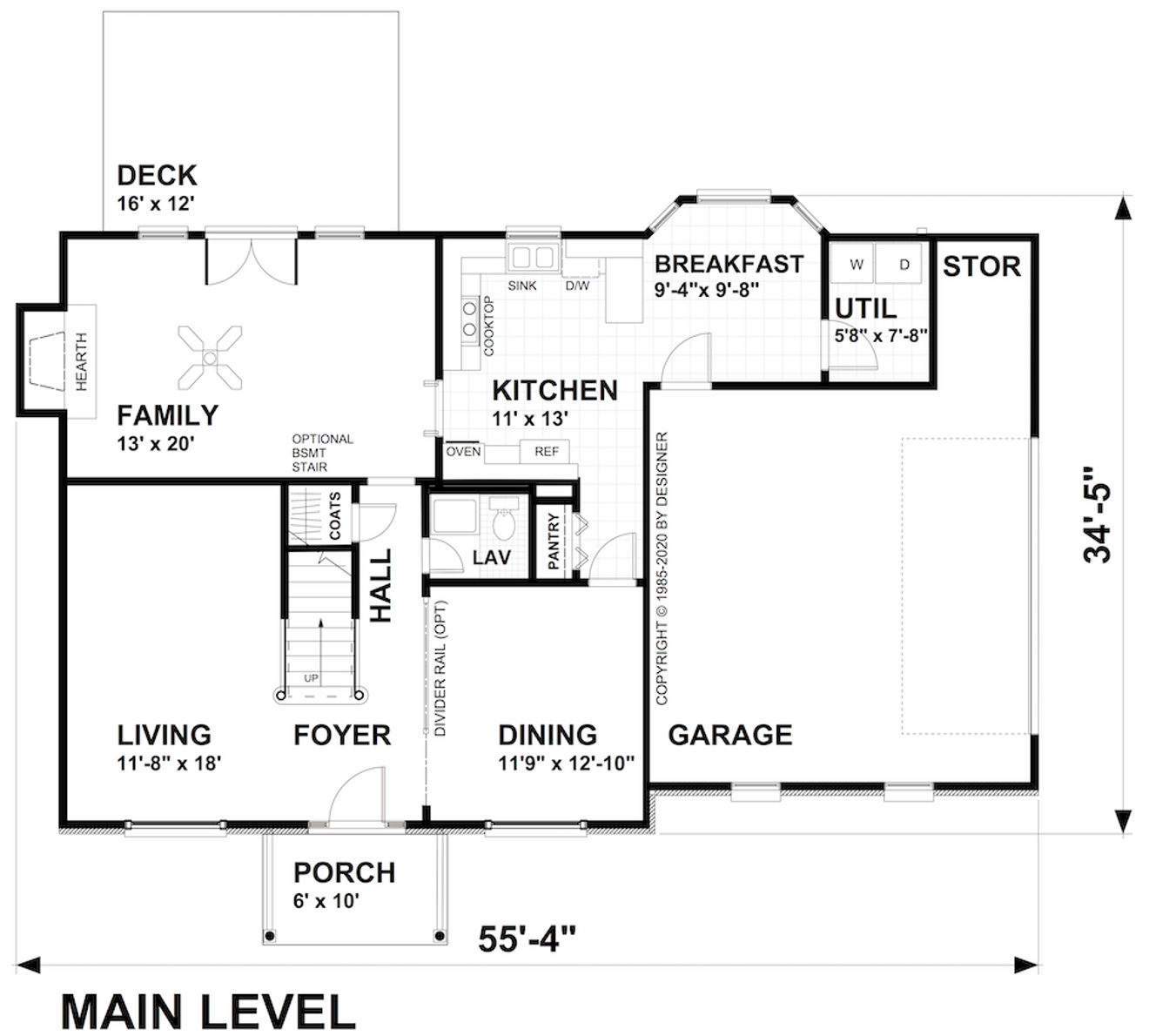 Colonial House Plan - Sandy Springs 51234 - 1st Floor Plan