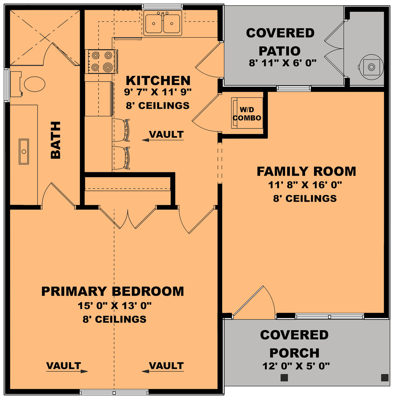 Cottage House Plan - The Hideaway 97180 - 1st Floor Plan