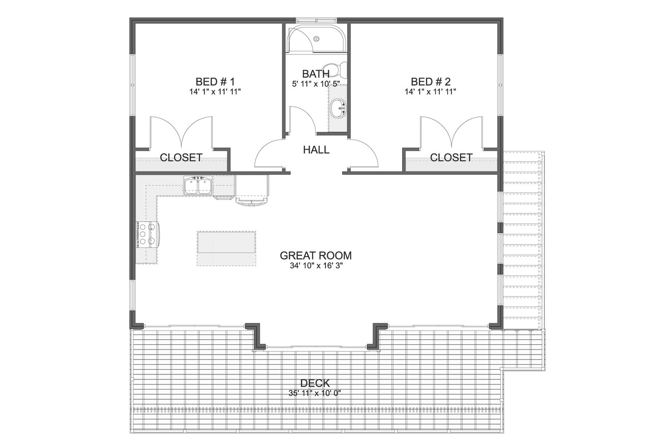 Cottage House Plan - Lind Garage 68757 - 2nd Floor Plan