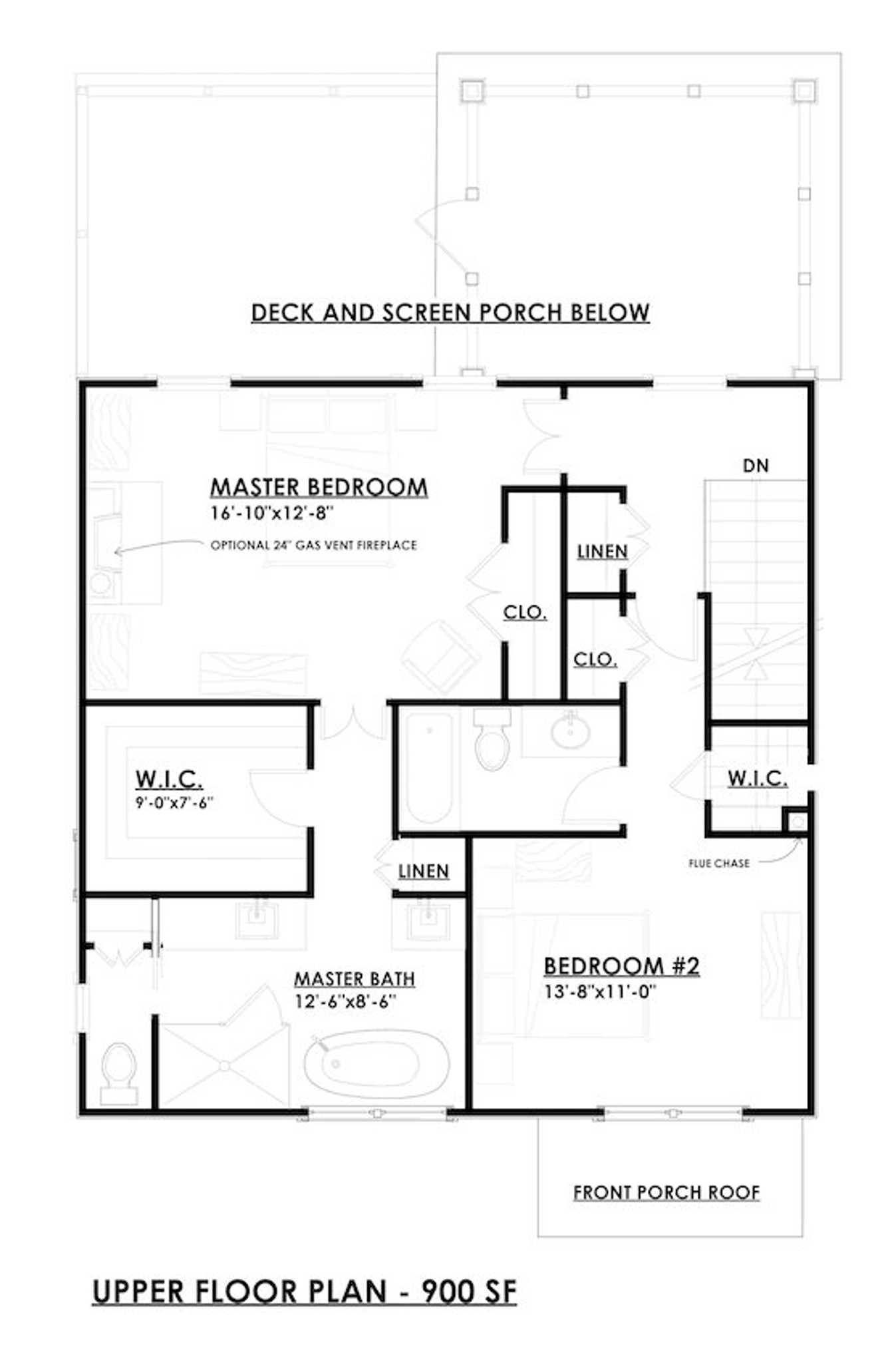 Traditional House Plan - Riverside Avenue 39955 - 2nd Floor Plan