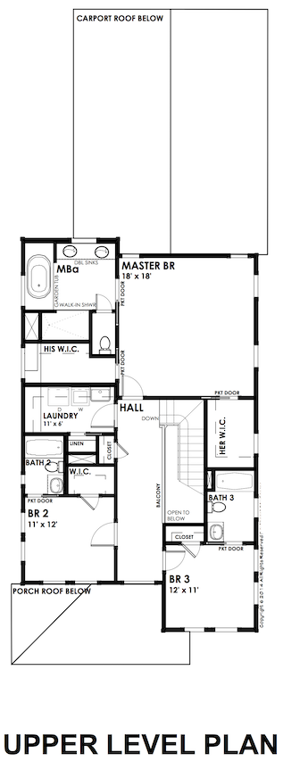Secondary Image - Craftsman House Plan - Edgewood Avenue 95679 - 2nd Floor Plan
