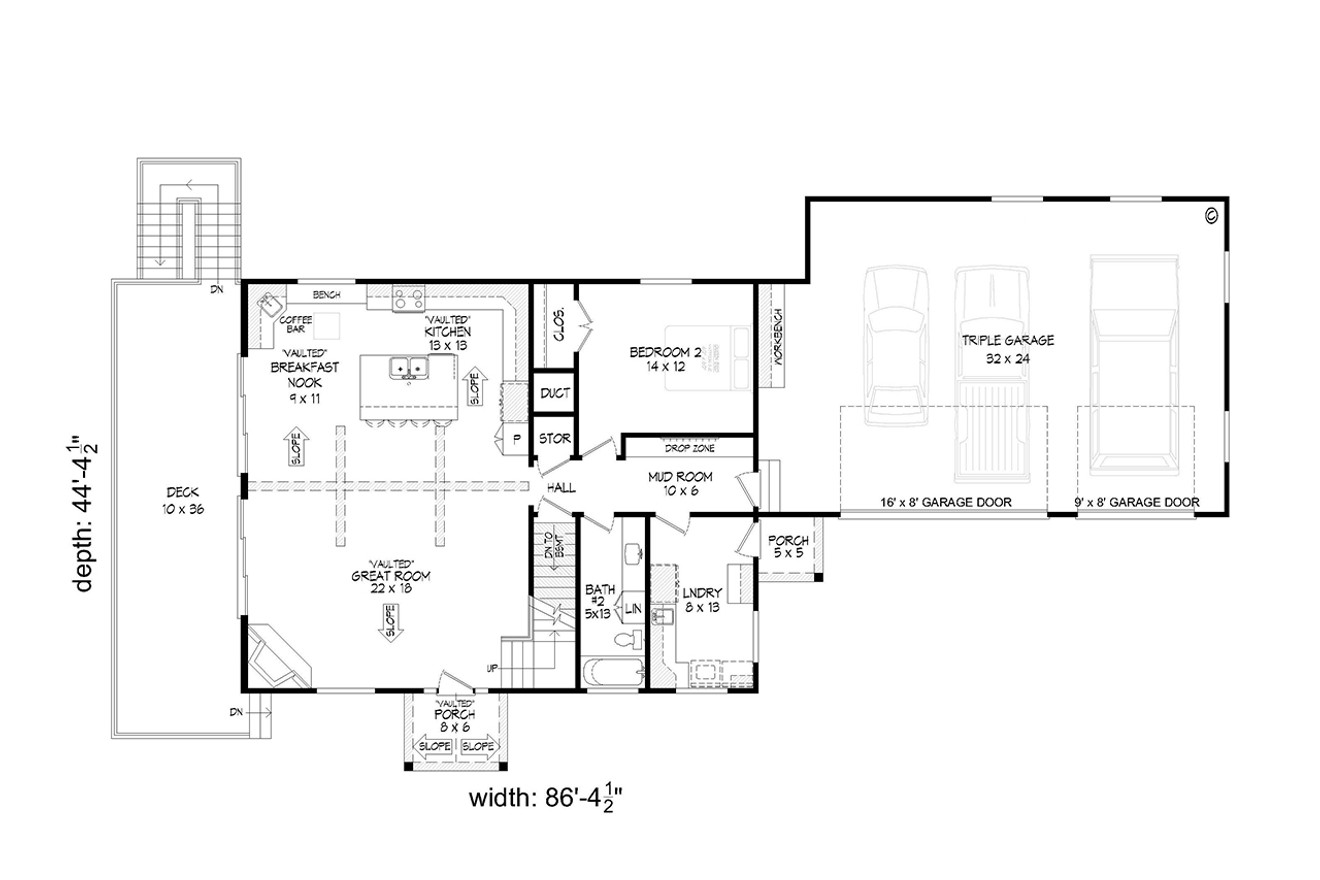 Country House Plan - Pine Haven Pointe 15307 - 1st Floor Plan