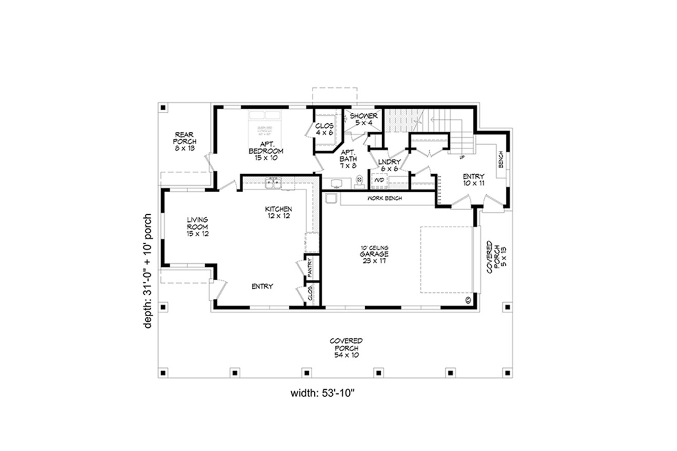 Modern House Plan - Columbia Eagle Mountain 68320 - 1st Floor Plan