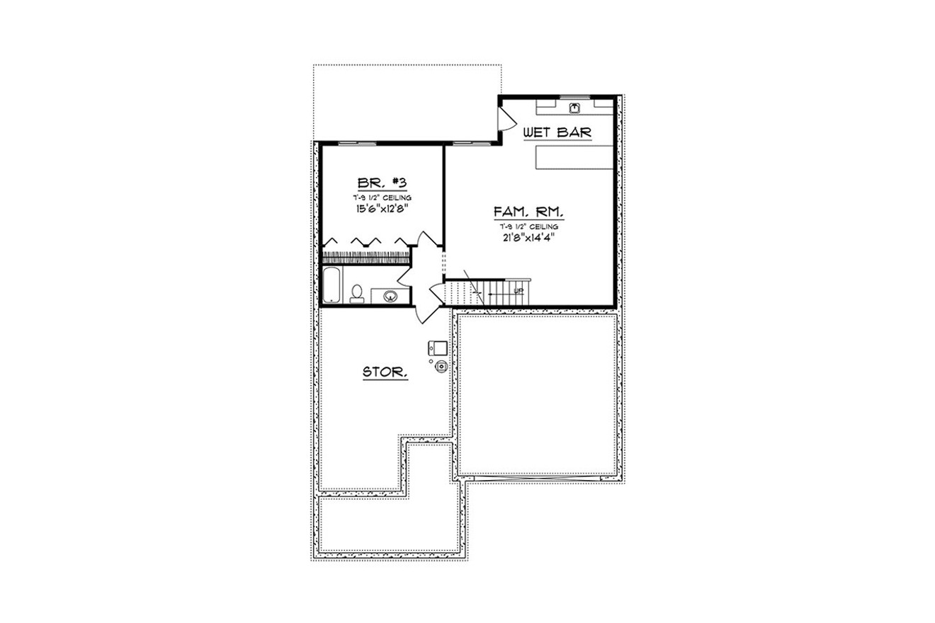 Craftsman House Plan - 29197 - Basement Floor Plan