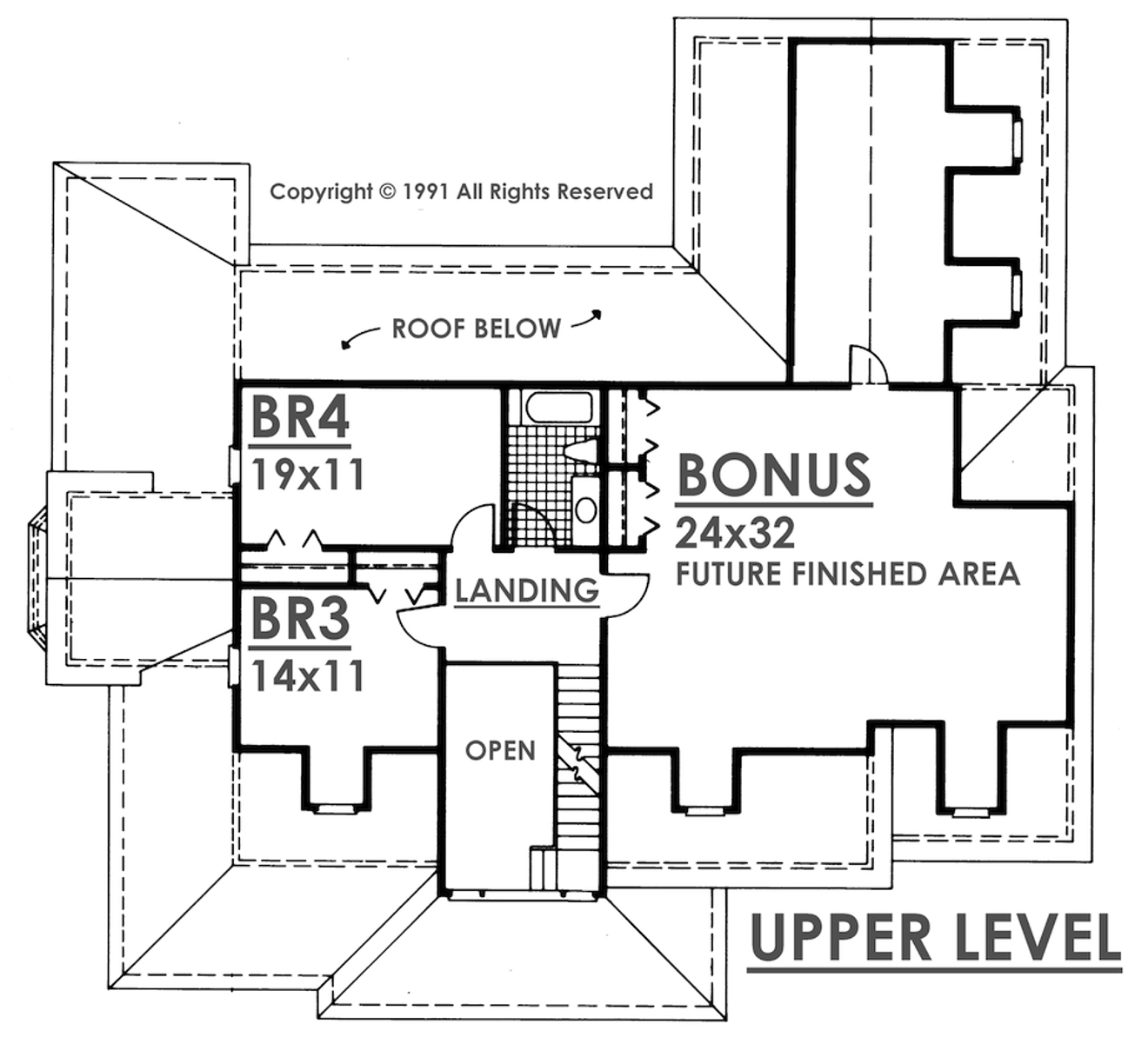 Secondary Image - Country House Plan - Milner 36196 - 2nd Floor Plan