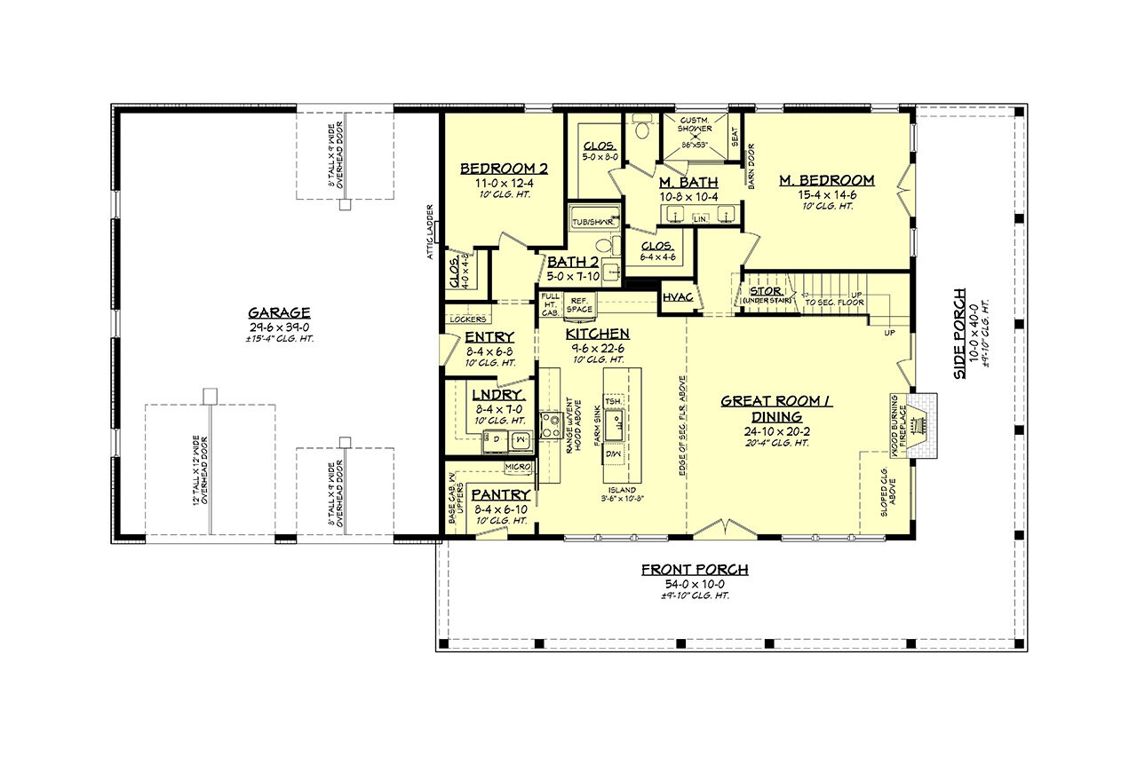 Farmhouse House Plan - Summerton 16743 - 1st Floor Plan