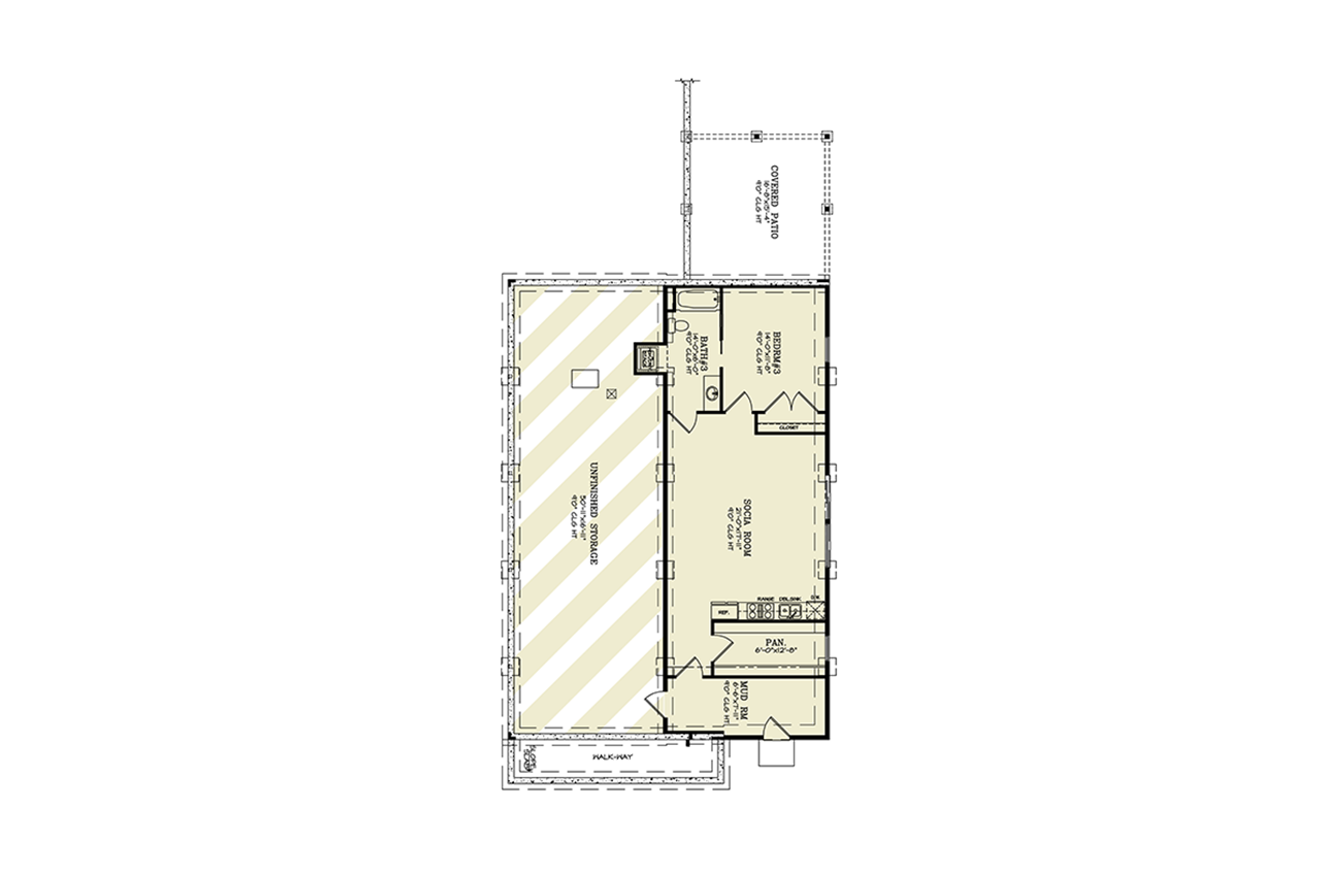 Modern House Plan - Cedarwood Cottage A 87718 - Basement Floor Plan