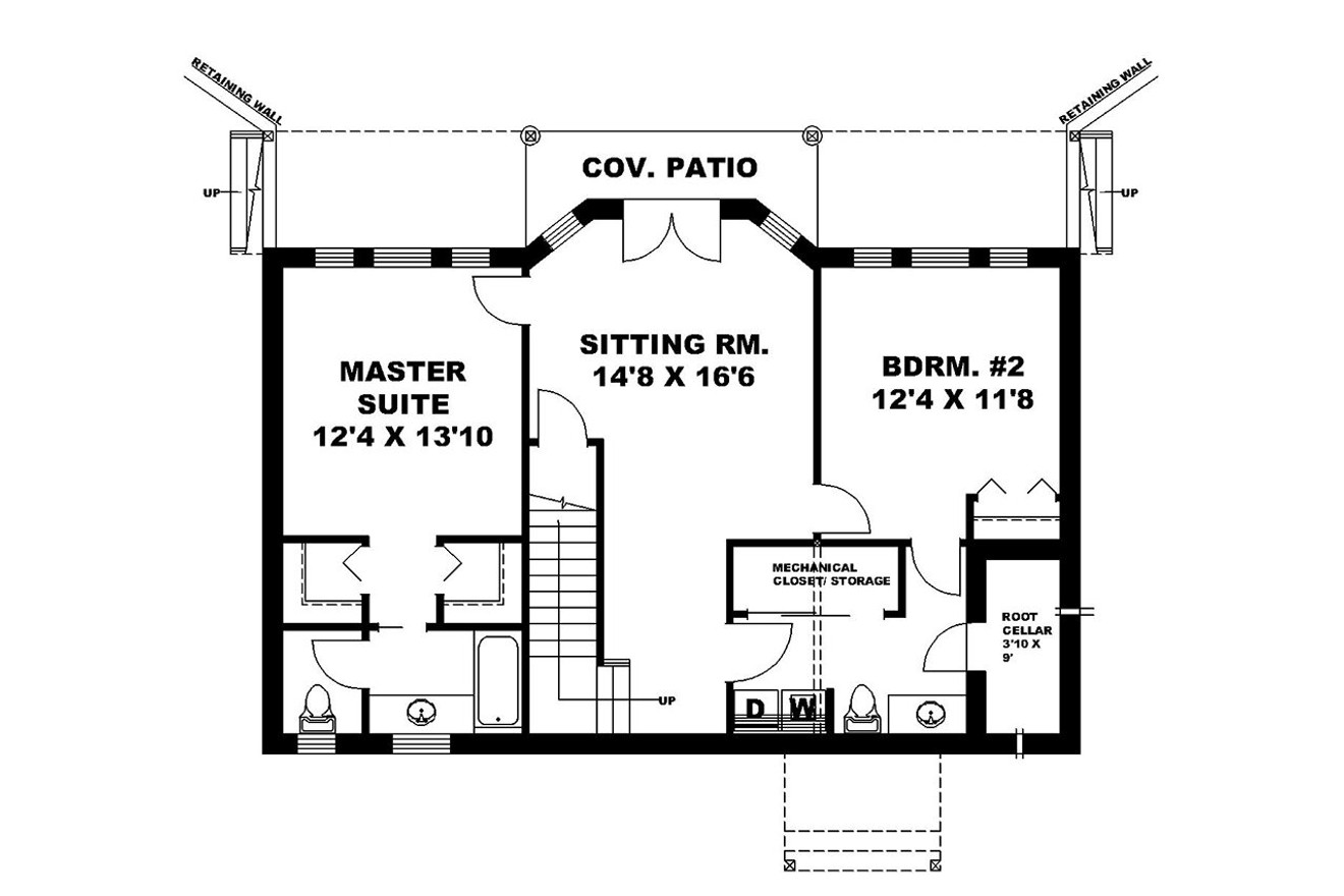 Cottage House Plan - 55625 - Basement Floor Plan